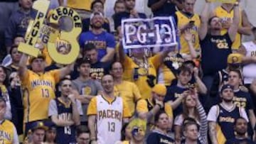 La afición de Indianápolis idolatra a su ídolo: Paul George.