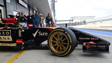 Lotus ya prob&oacute; las llantas de 18 pulgadas en un test en Silverstone en 2014.