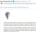 Recurso de alzada contra la RFEF: el San Fernando pide anular el fin de la temporada y el playoff