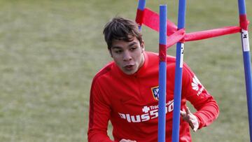 Óliver, durante un entrenamiento.