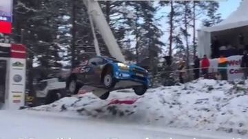 Brynildsen voló con un Ford Fiesta en el rally de Suecia de 2016.