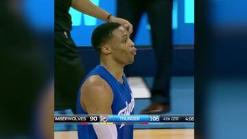 La cara de Westbrook tras su asistencia a Kanter: Imperdible