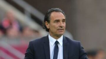 Prandelli, en el partido ante España.