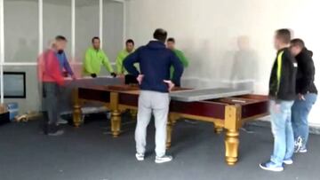 El montaje exprés de la mesa de snooker seguramente más cara de España