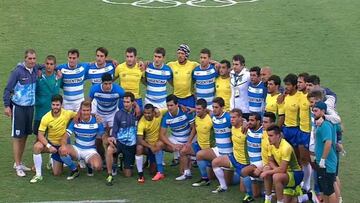Brasil y Argentina firman la paz con una foto en la modalidad de rugbi 7 de los Juegos Ol&iacute;mpicos de R&iacute;o.