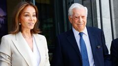 Isabel Preysler and Vargas Llosa during a TeatroReal event in Madrid on May 18, 2022.