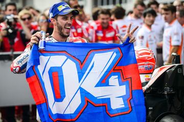 El italiano Dovizioso tras proclamarse campeón del GP de Austria. 