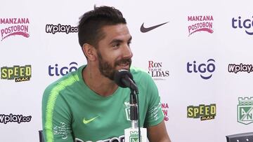 Cucchi en rueda de prensa en la previa del partido contra el Cali