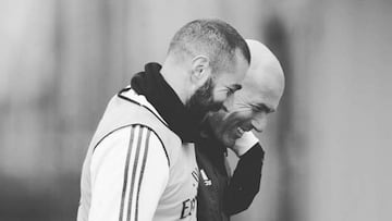 La foto de Benzema y Zidane