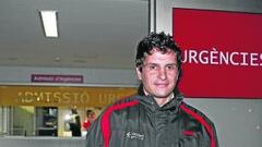 Iván Raña se cae en su primer día en el pelotón