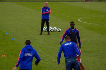 Colombia entrenó con 22 jugadores, Cristian Borja fue la única ausencia por una faringoamigdalitis.