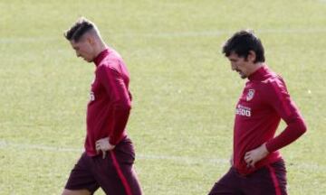 En el entrenamiento, Simeone dio pistas de los posibles titulares ante el Deportivo. 