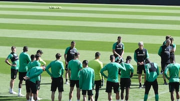 El Betis, en un entrenamiento.