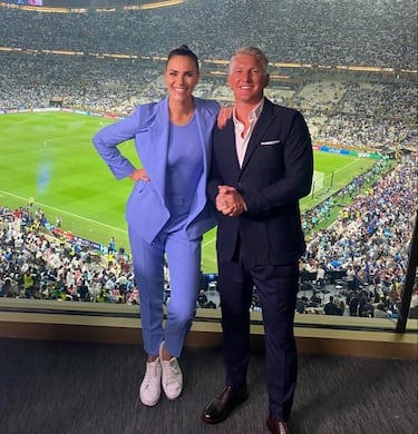 El flirteo de Schweinsteiger con una presentadora durante la final del Mundial