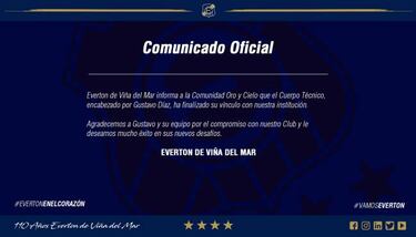 Gustavo Díaz deja Everton y es el 8° DT despedido en Primera