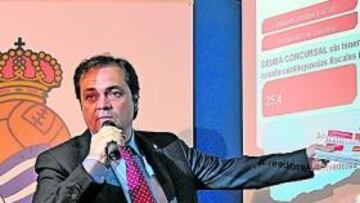 <b>BUENA GESTIÓN. </b>Aperribay, al presentar sus cuentas.