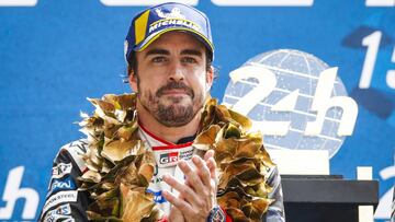 AUTO - 24 HEURES DU MANS 2019 RACE PART 2
 
 ALONSO Fernando (spa), Toyota TS050 hybrid lmp1 team Toyota Gazoo racing, portrait during the 2019 Le Mans 24 hours race, from June 15 to 16 at Le Mans circuit, France - Photo Florent Gooden / DPPI
 
 
 16/06/2019