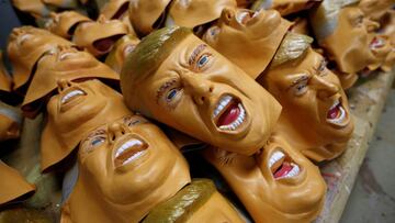 Rubber masks depicting U.S. President-elect Donald Trump are seen at the Ogawa Studios, a mask making company, in Saitama, Japan, November 21, 2016. REUTERS/Toru Hanai TPX IMAGES OF THE DAY
