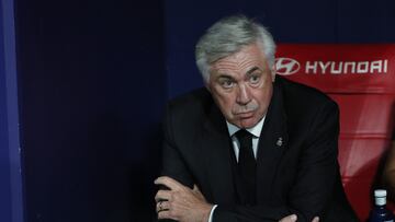 Soccer Football - LaLiga - Atletico Madrid v Real Madrid - Metropolitano, Madrid, Spain - September 18, 2022 Real Madrid coach Carlo Ancelotti before the match REUTERS/Violeta Santos Moura