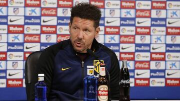 Simeone en rueda de prensa. 