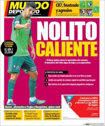 Portadas de la prensa mundial