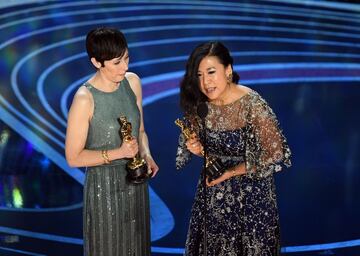 'Bao': Oscar al mejor cortometraje animado.  Becky Neiman-Cobb and Domee Shi recogieron el premio.