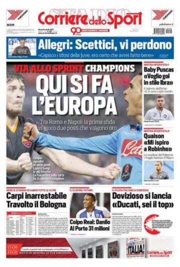 Portadas de la prensa deportiva