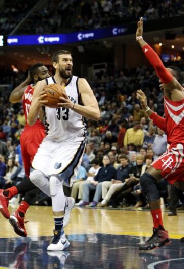 Marc Gasol y James Hardin.