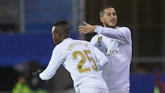 Vinicius y Hazard, en un partido de esta temporada.