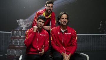 Carlos Alcaraz, Marcel Granollers y Feliciano López.