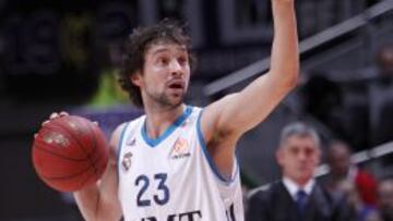 Sergio Llull durante un partido de Euroliga.