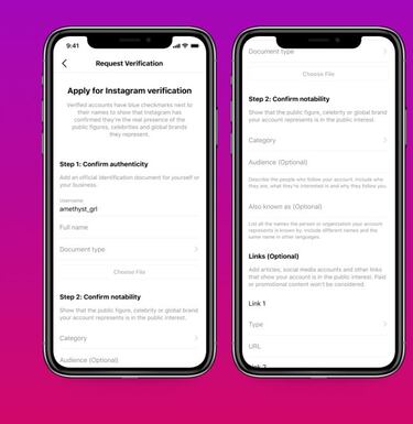 Cómo pedir la verificación de cuenta de Instagram y Facebook