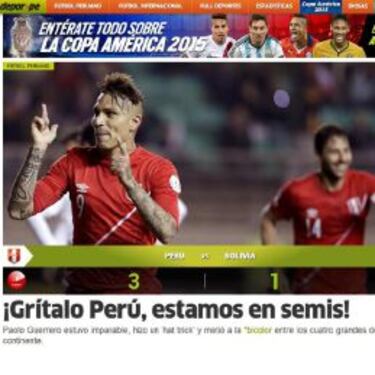 Así cubrió la prensa peruana el triunfo de su selección