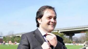 <b>FELIZ. </b>Aperribay está disfrutando con la temporada de la Real.