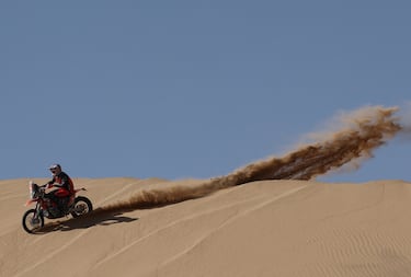 Benjamin Melot, del Esprit KTM, en acción durante la novena etapa. 