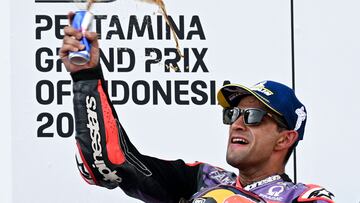 Martín en el podio de Indonesia.