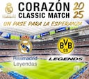 ‘Corazón Classic Match’: los veteranos del Madrid y del Dortmund juegan por la juventud