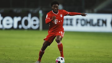 Alphonso Davies, en un partido con el Bayern.