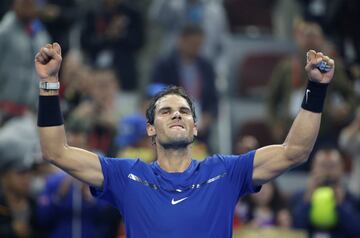 Rafa Nadal celebra la victoria.