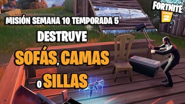 ¿Dónde encontrar sofás, camas y sillas en Fortnite Temporada 5?