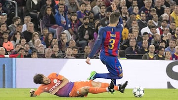 David Silva y Gerard Piqué.