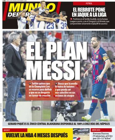 Setién quiere modular a Messi