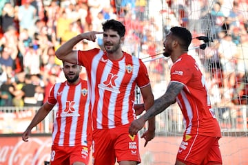 Gonzalo Melero celebra un gol.
