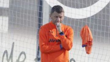 Djukic, durante un entrenamiento.