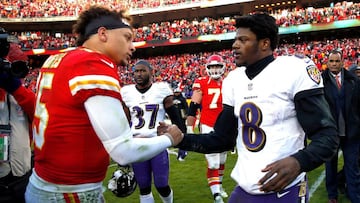 Jackson y Mahomes se han enfrentado en tres ocasiones, todas en campa&ntilde;as regular, y el MVP de 2019 a&uacute;n no consigue vencer a Kansas City.