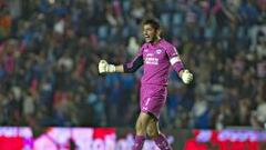 Jes&uacute;s Corona celebrando el gol contra Atlas.