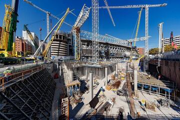 Official photographs of construction work on the Santiago Bernabéu. October 2020.