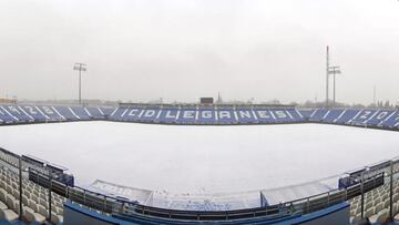 La ‘fortaleza’ de hielo de Butarque estará lista contra el Almería