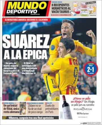 Portadas de la prensa mundial