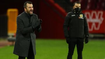 Diego Martínez, durante el Granada - Barcelona.